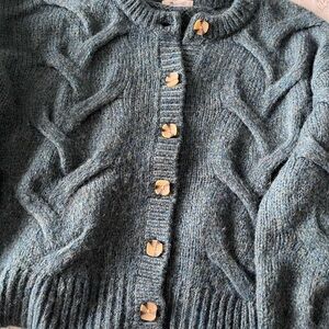 Women's Cable Knit Cardigan Sweater